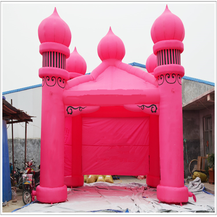 高台粉色户外帐篷